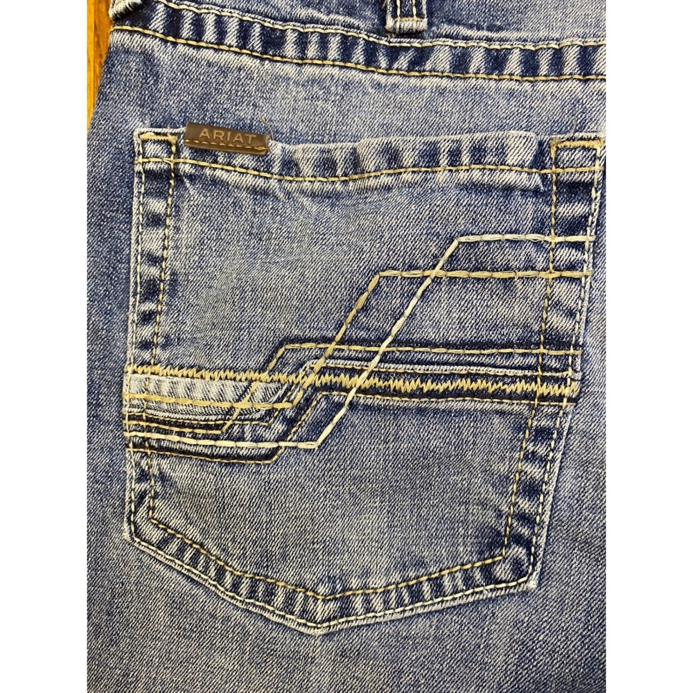 Ariat M4 Relaxed Straight Leg Jeans Mens 38x32 Denim Blue Workwear Western - Picture 8 of 12